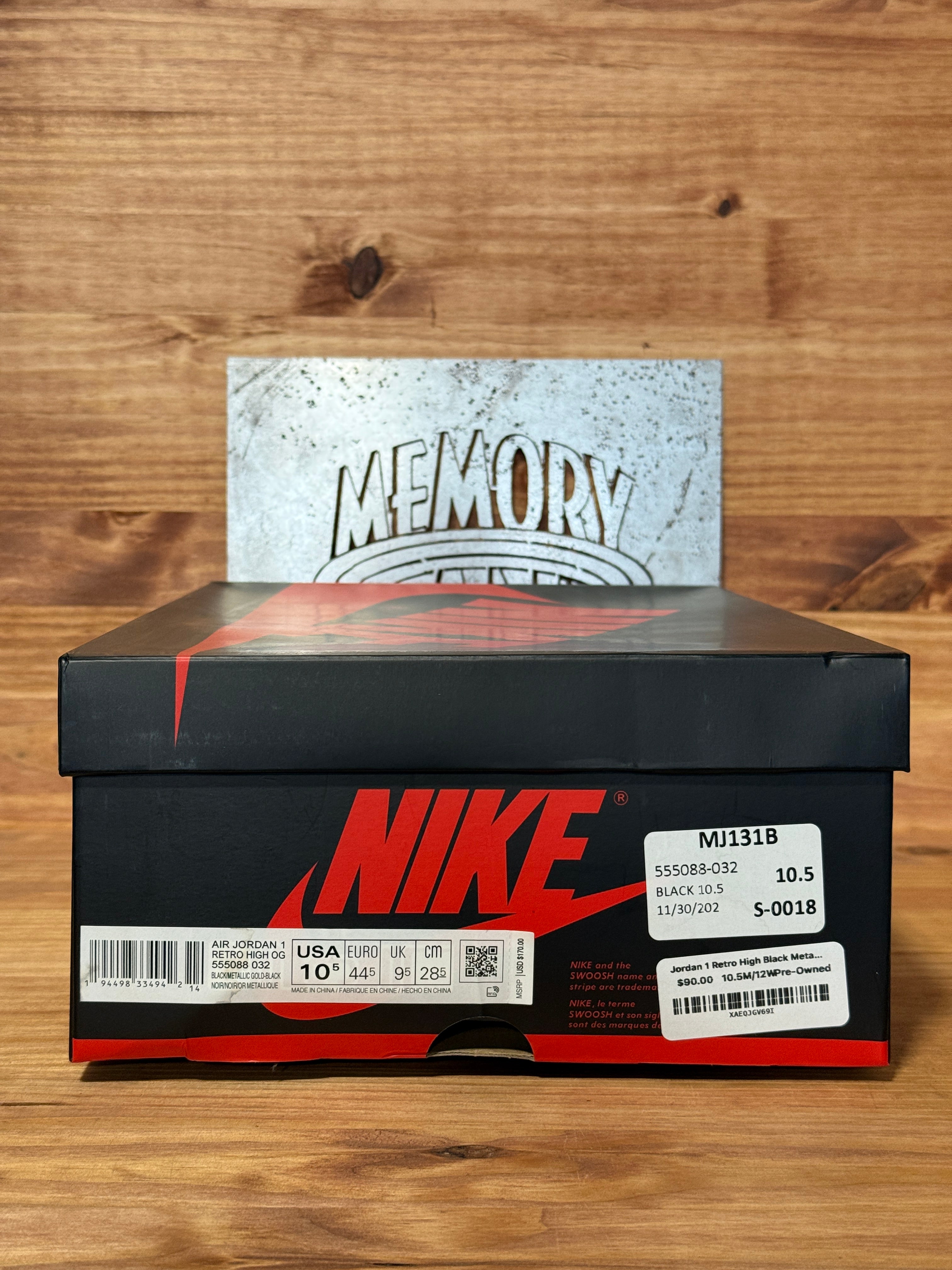 Jordan 1 Retro High Black Metallic Gold (2020)