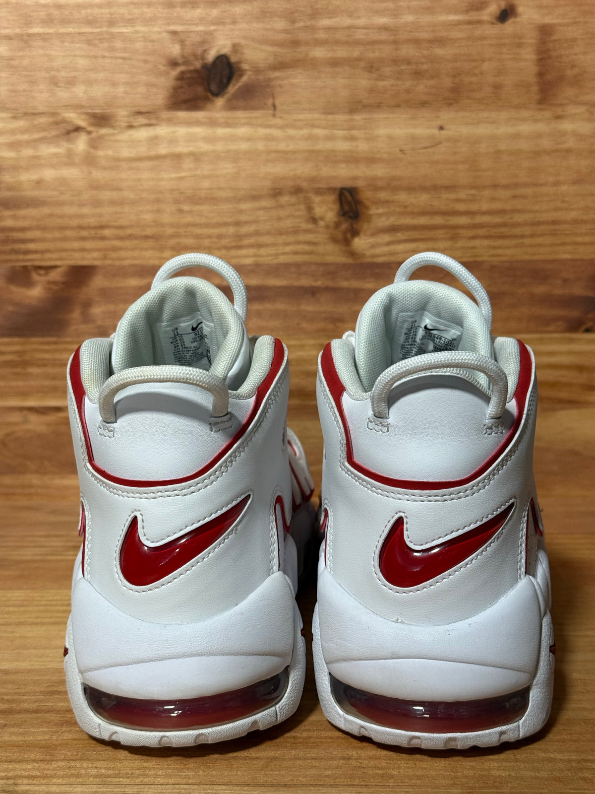 Nike Air More Uptempo White Varsity Red Outline