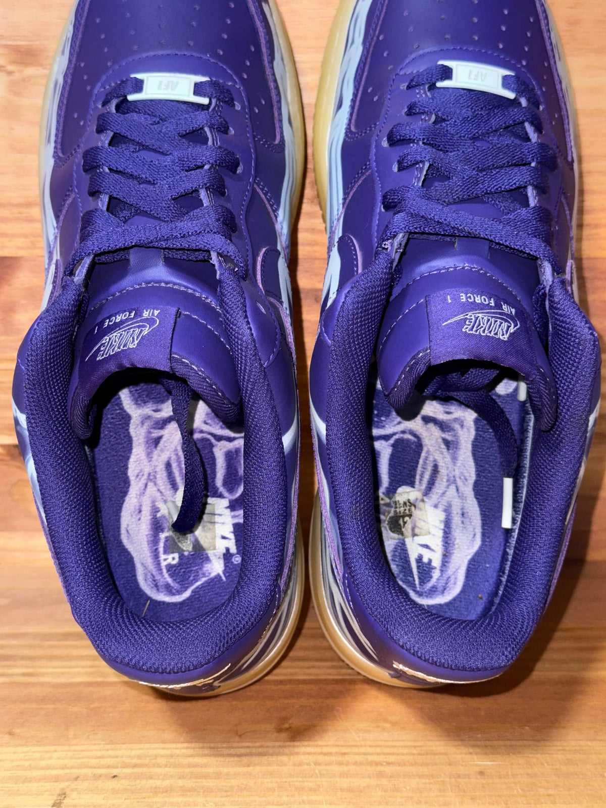 Nike Air Force 1 Low '07 QS Purple Skeleton Halloween (2021) - Size 12