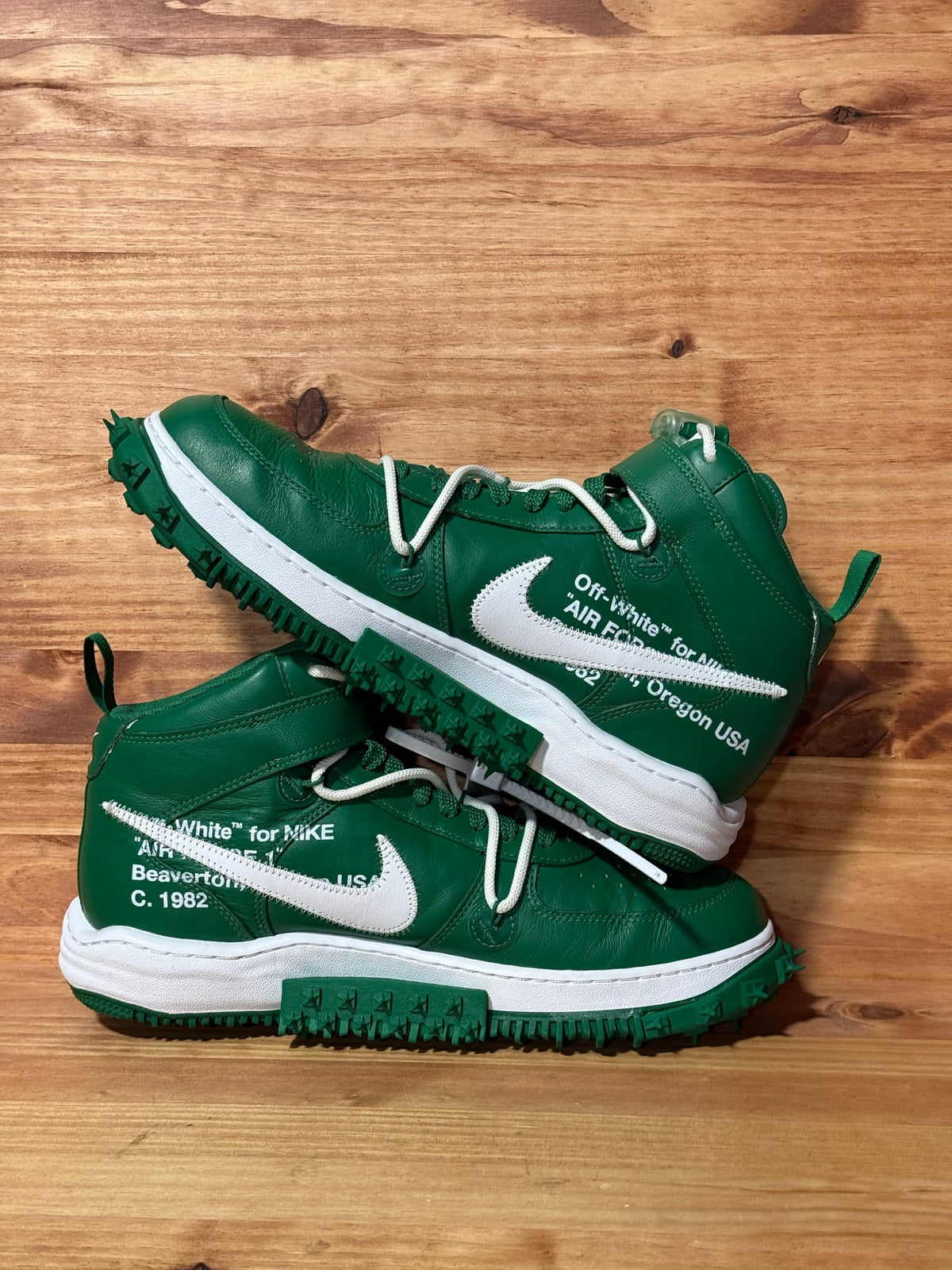 Nike Air Force 1 Mid Off-White Pine Green - Size  12