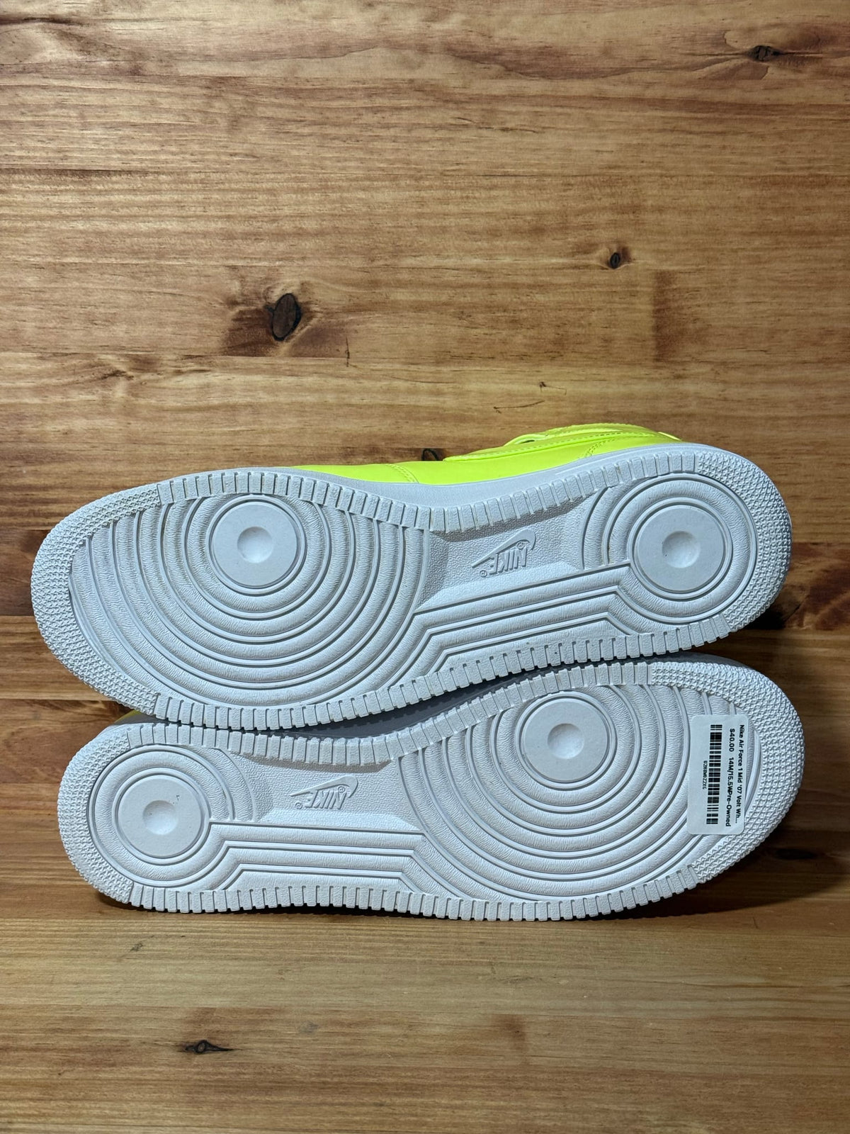 Nike Air Force 1 Mid '07 Volt White - Size 14