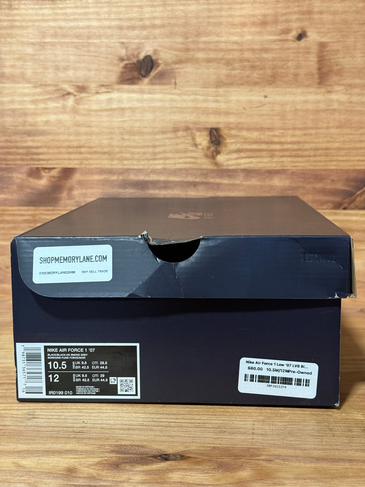 Nike Air Force 1 Low '07 LV8 Black Patent Swoosh