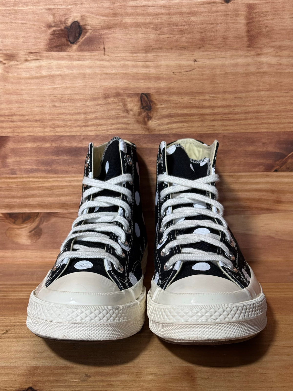 Converse Chuck Taylor All Star 70 Hi Comme des Garcons PLAY  Polka Dot Black - Size 8.5