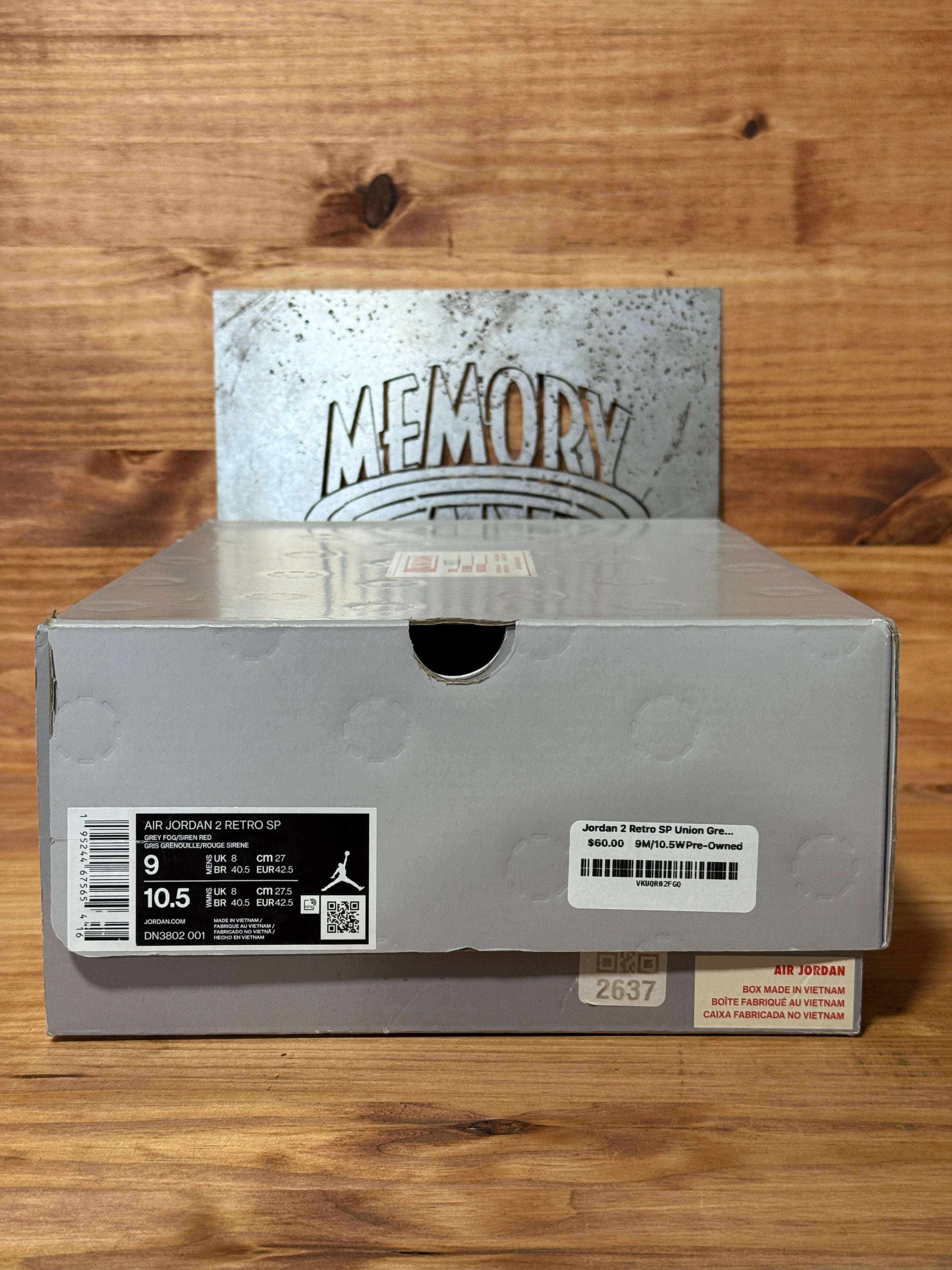 Jordan 2 Retro SP Union Grey Fog