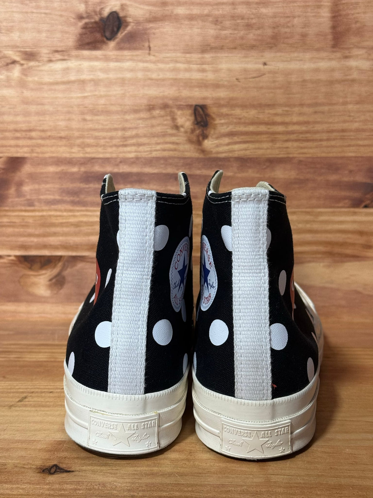 Converse Chuck Taylor All Star 70 Hi Comme des Garcons PLAY  Polka Dot Black - Size 8.5