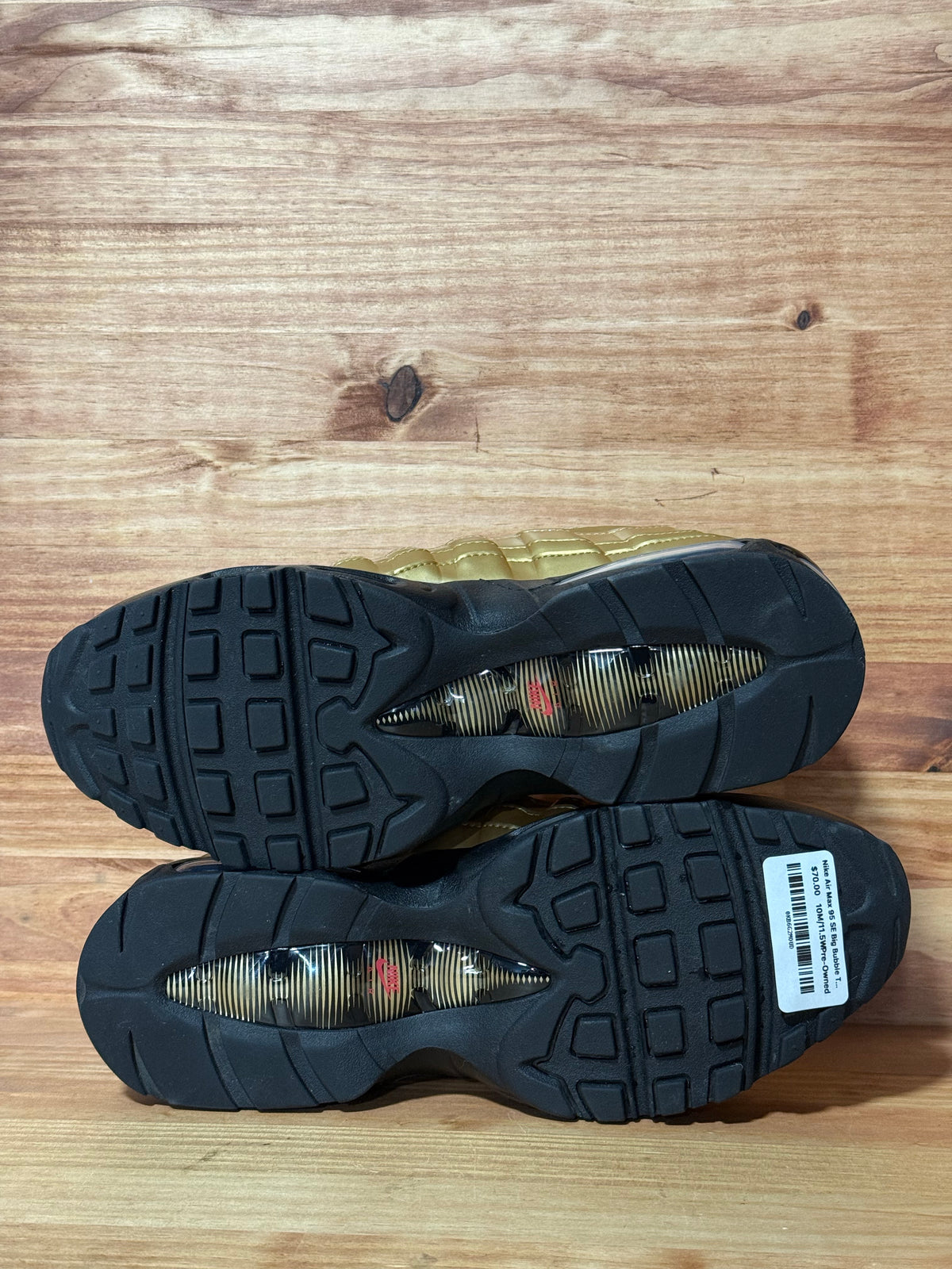 Nike Air Max 95 SE Big Bubble Total 90 Metallic Gold - Size 10