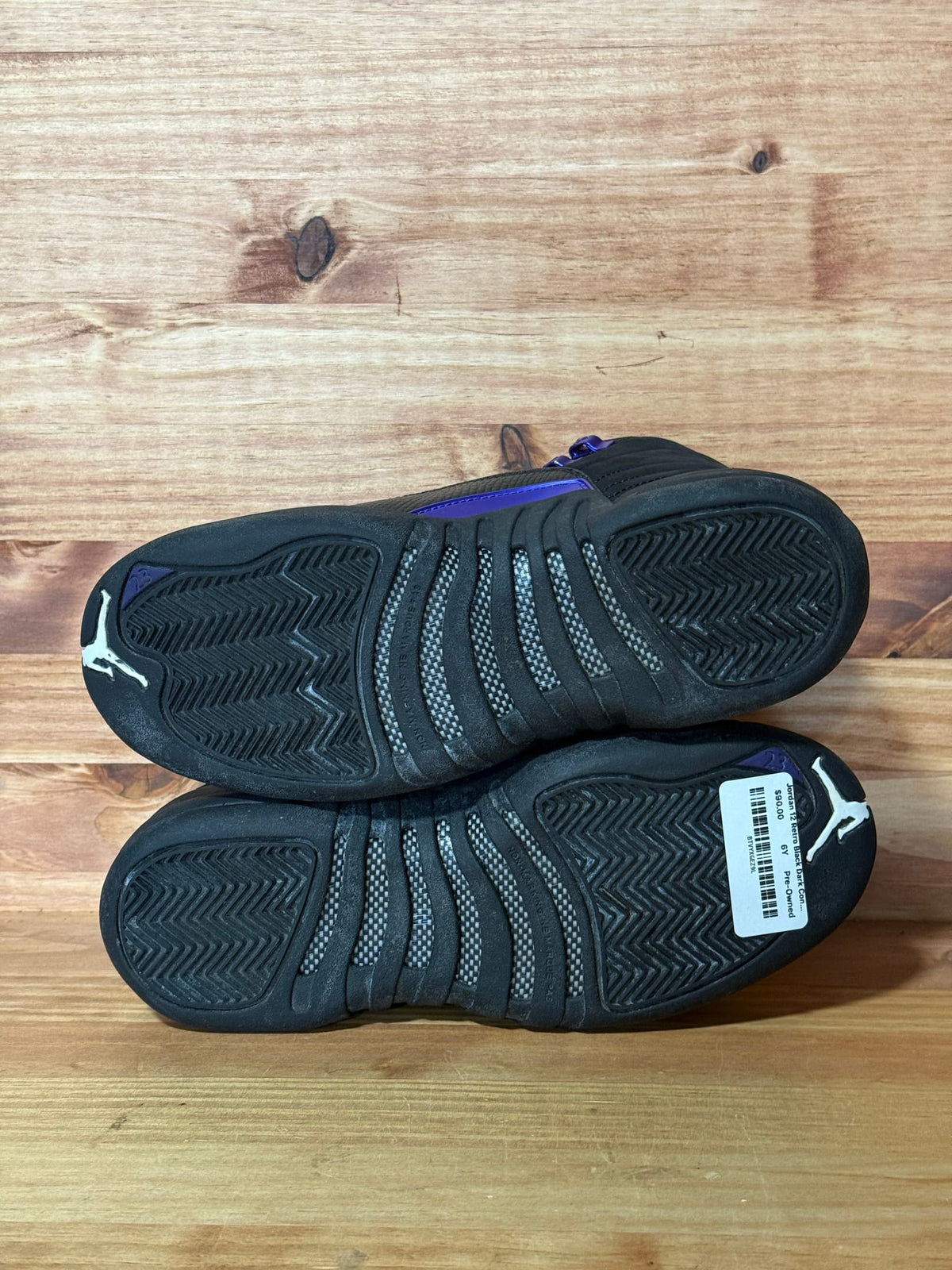 Jordan 12 Retro Black Dark Concord (GS) - Size 6Y