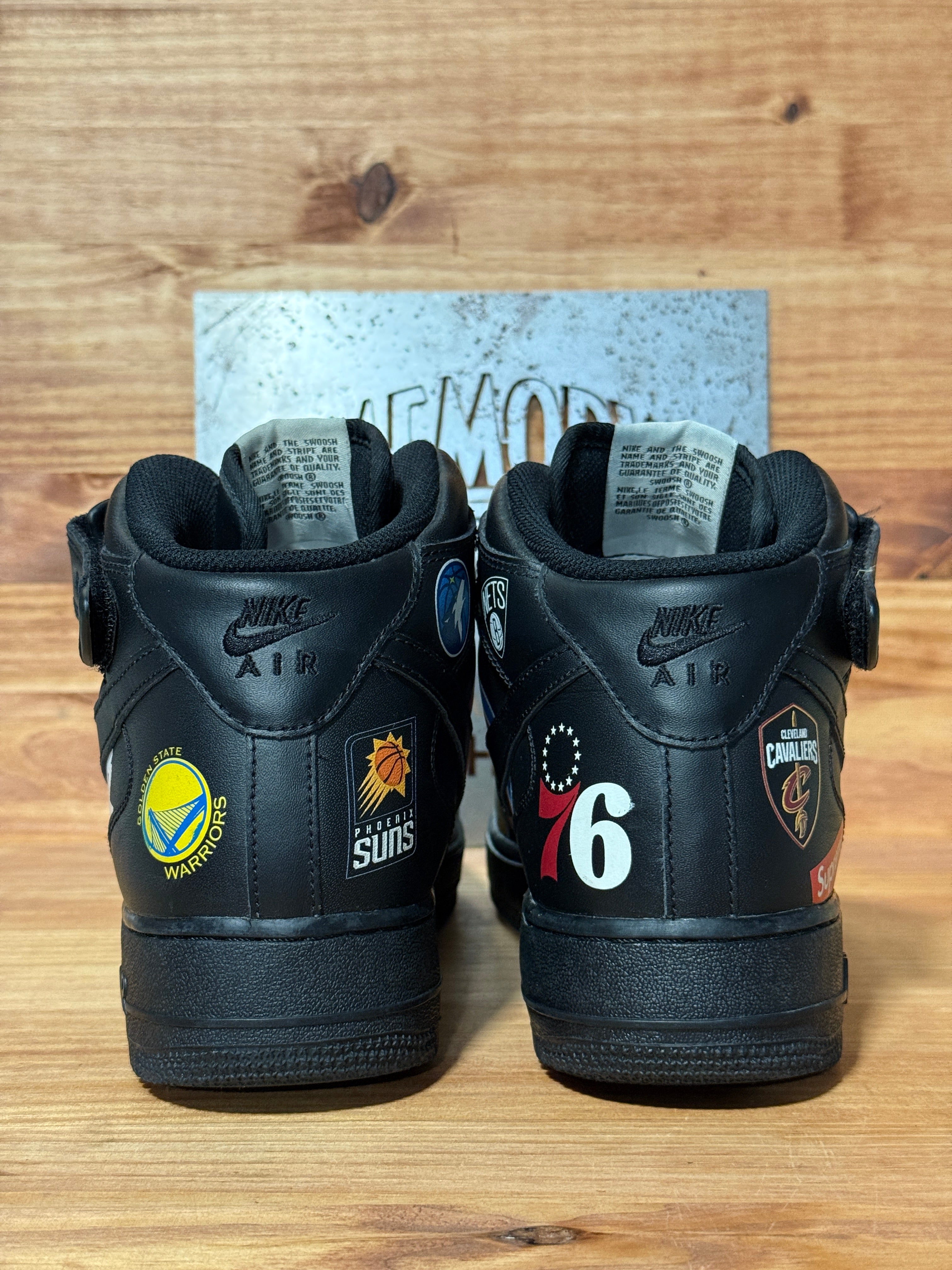 Nike Air Force 1 Mid Supreme NBA Black