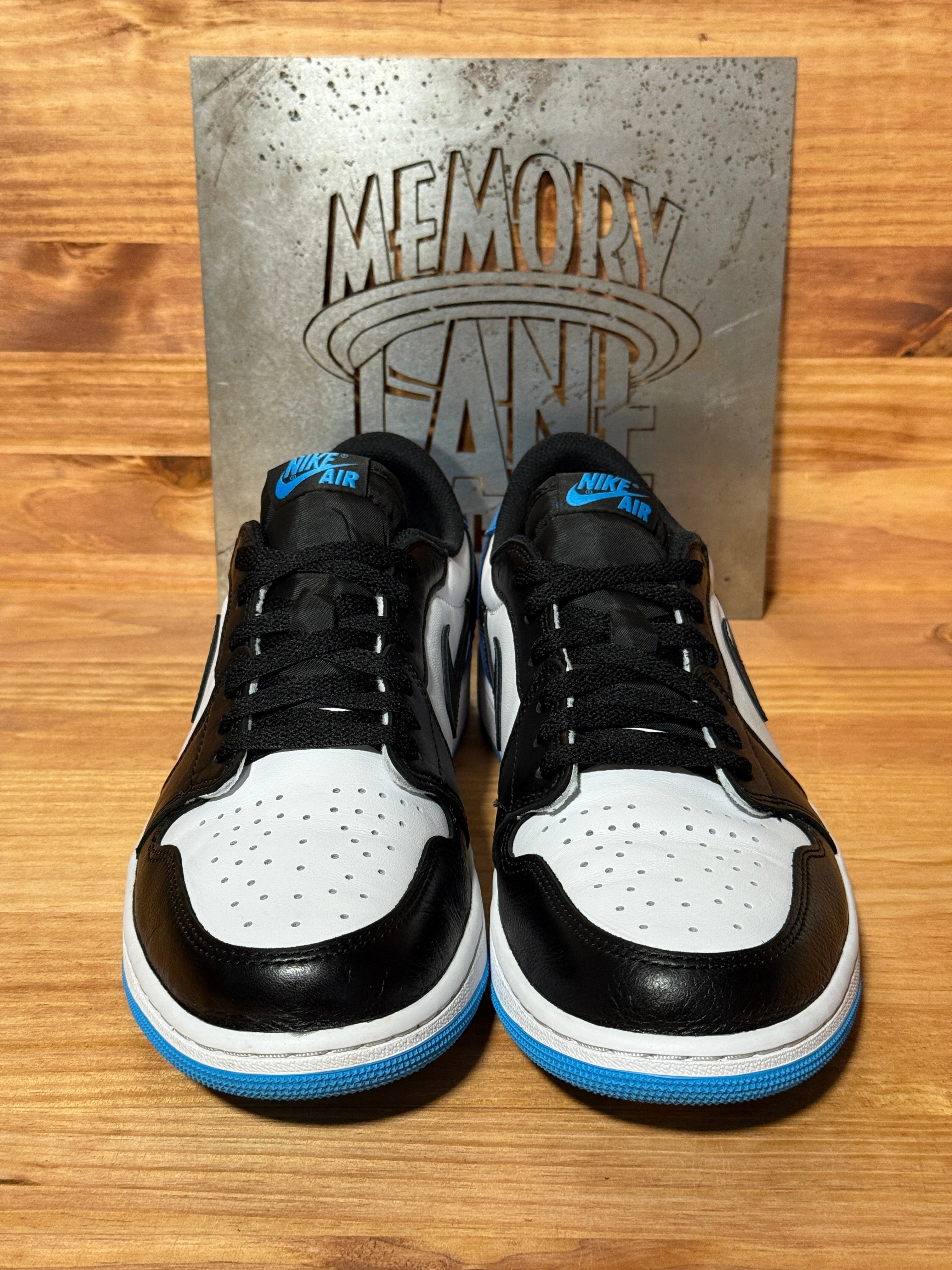 Jordan 1 Retro Low OG Black Dark Powder Blue