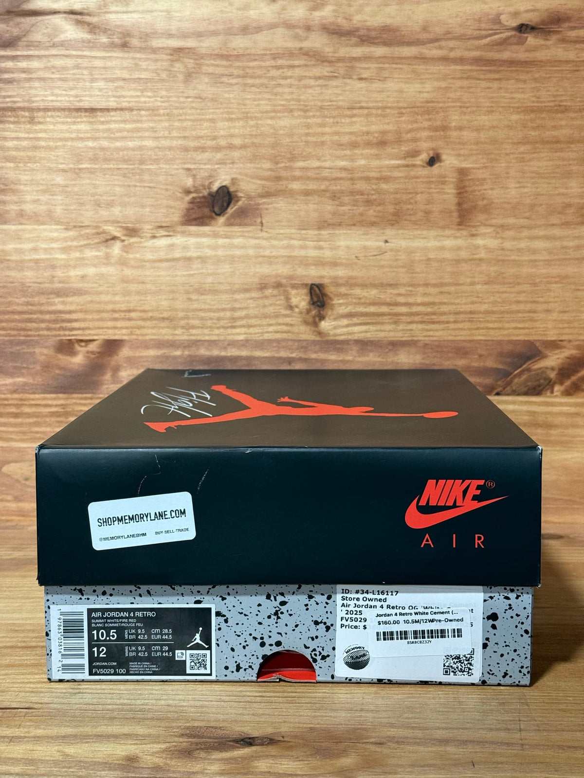 Jordan 4 Retro White Cement (2025) - Size 10.5